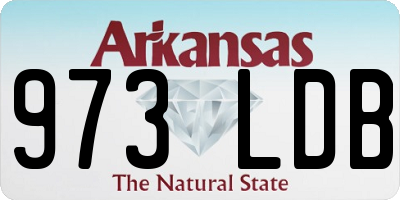 AR license plate 973LDB