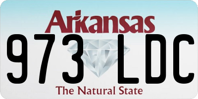AR license plate 973LDC