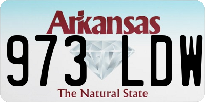 AR license plate 973LDW
