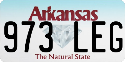 AR license plate 973LEG