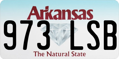 AR license plate 973LSB
