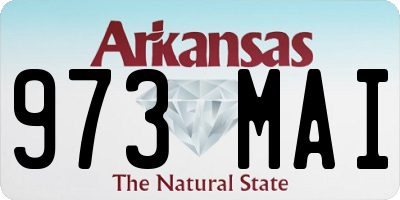 AR license plate 973MAI