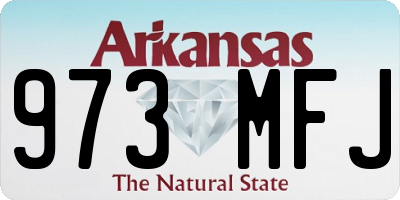 AR license plate 973MFJ