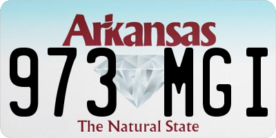 AR license plate 973MGI