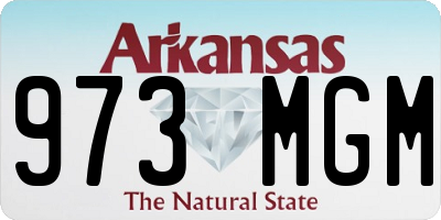 AR license plate 973MGM