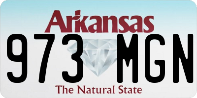 AR license plate 973MGN