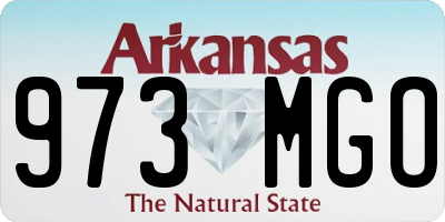 AR license plate 973MGO