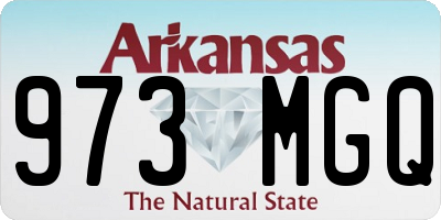 AR license plate 973MGQ