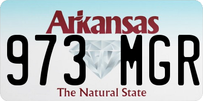 AR license plate 973MGR
