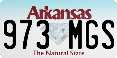 AR license plate 973MGS
