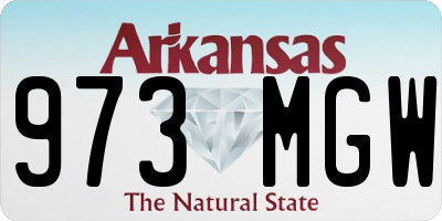 AR license plate 973MGW