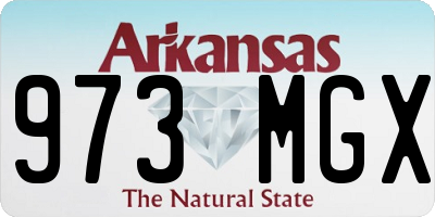 AR license plate 973MGX