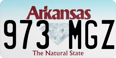 AR license plate 973MGZ
