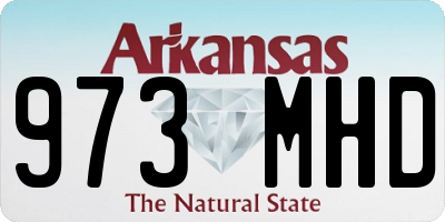 AR license plate 973MHD