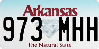 AR license plate 973MHH