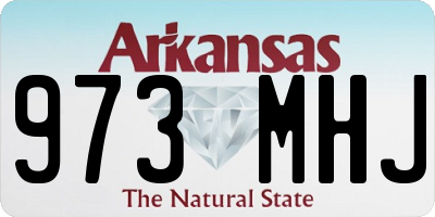 AR license plate 973MHJ
