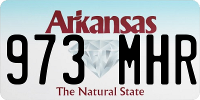 AR license plate 973MHR