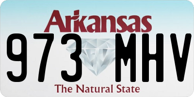 AR license plate 973MHV