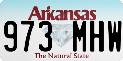 AR license plate 973MHW
