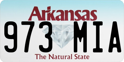 AR license plate 973MIA