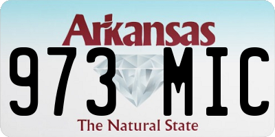 AR license plate 973MIC