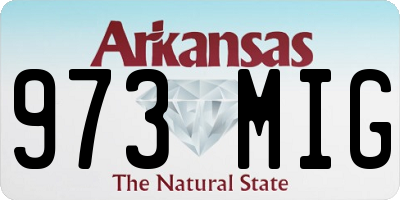 AR license plate 973MIG