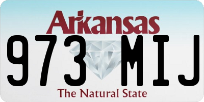 AR license plate 973MIJ