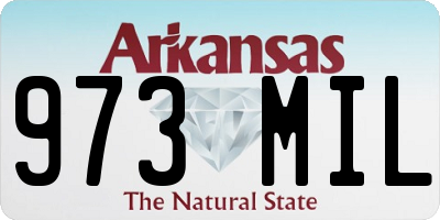 AR license plate 973MIL