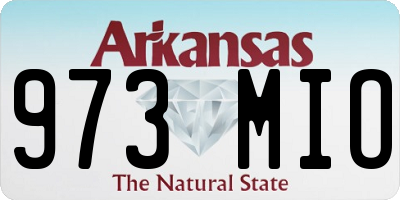 AR license plate 973MIO