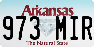 AR license plate 973MIR