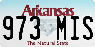 AR license plate 973MIS