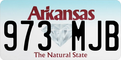 AR license plate 973MJB