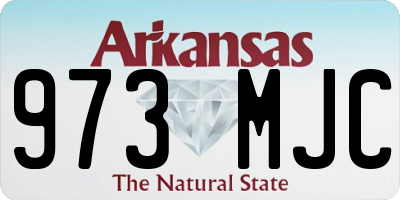 AR license plate 973MJC