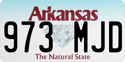 AR license plate 973MJD