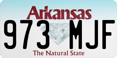 AR license plate 973MJF