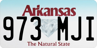 AR license plate 973MJI