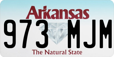 AR license plate 973MJM