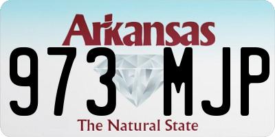 AR license plate 973MJP