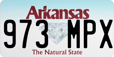 AR license plate 973MPX