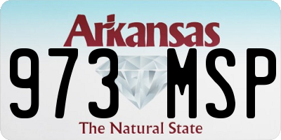 AR license plate 973MSP