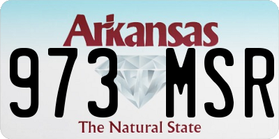 AR license plate 973MSR