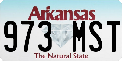 AR license plate 973MST