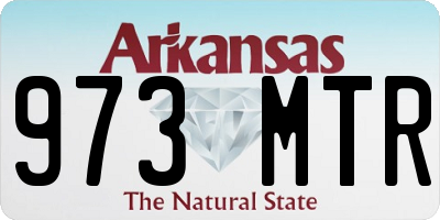 AR license plate 973MTR