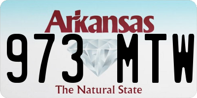 AR license plate 973MTW