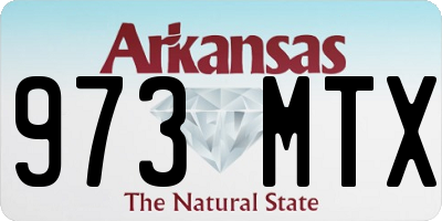 AR license plate 973MTX