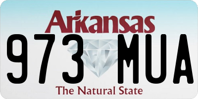 AR license plate 973MUA