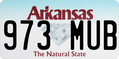 AR license plate 973MUB