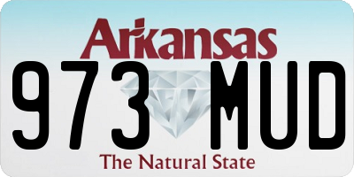 AR license plate 973MUD