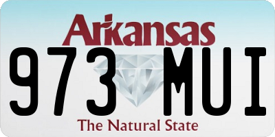 AR license plate 973MUI