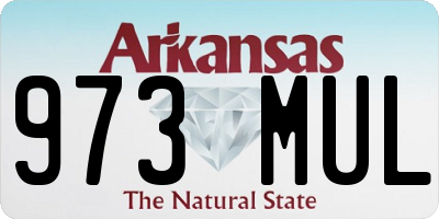 AR license plate 973MUL